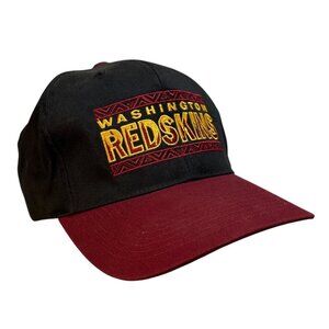 Washington Redskins Hat Snapback Embroidered Logo Black Maroon ANNCO  NFL Footba